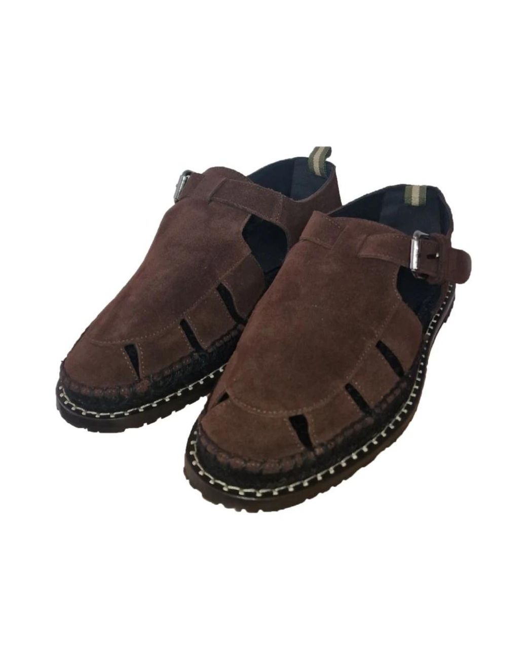 Castaner Black Flat Sandals for men