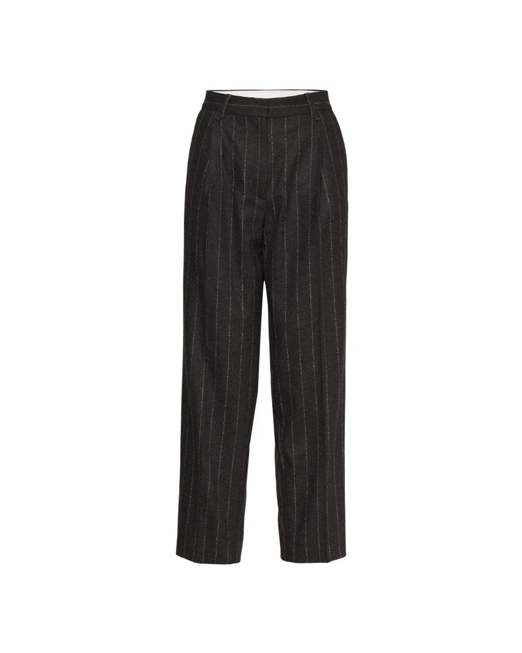 REMAIN Birger Christensen Black Straight Trousers
