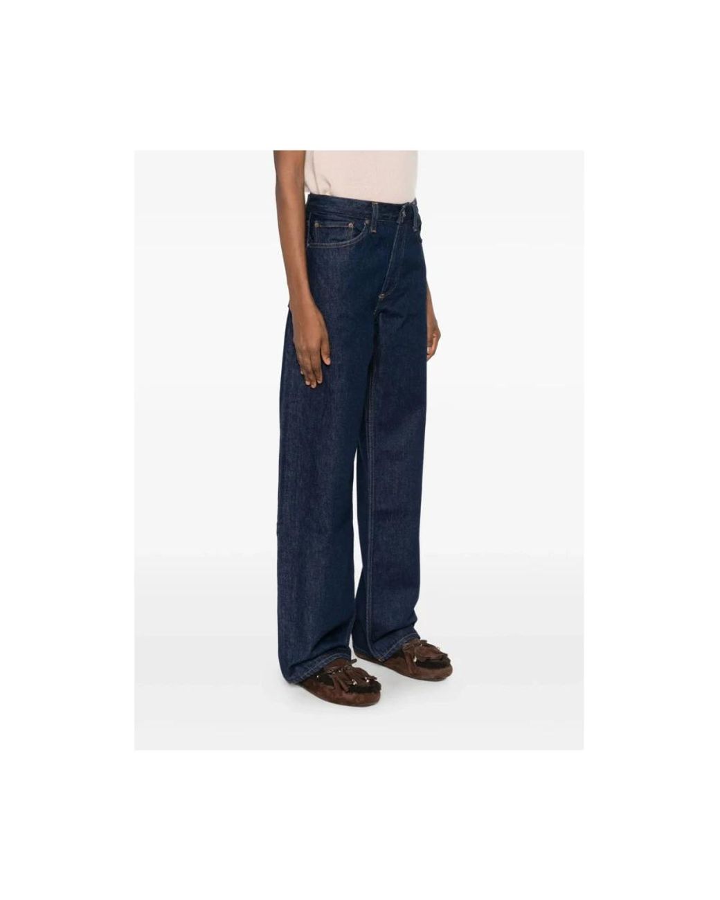 Agolde Blue Straight Jeans
