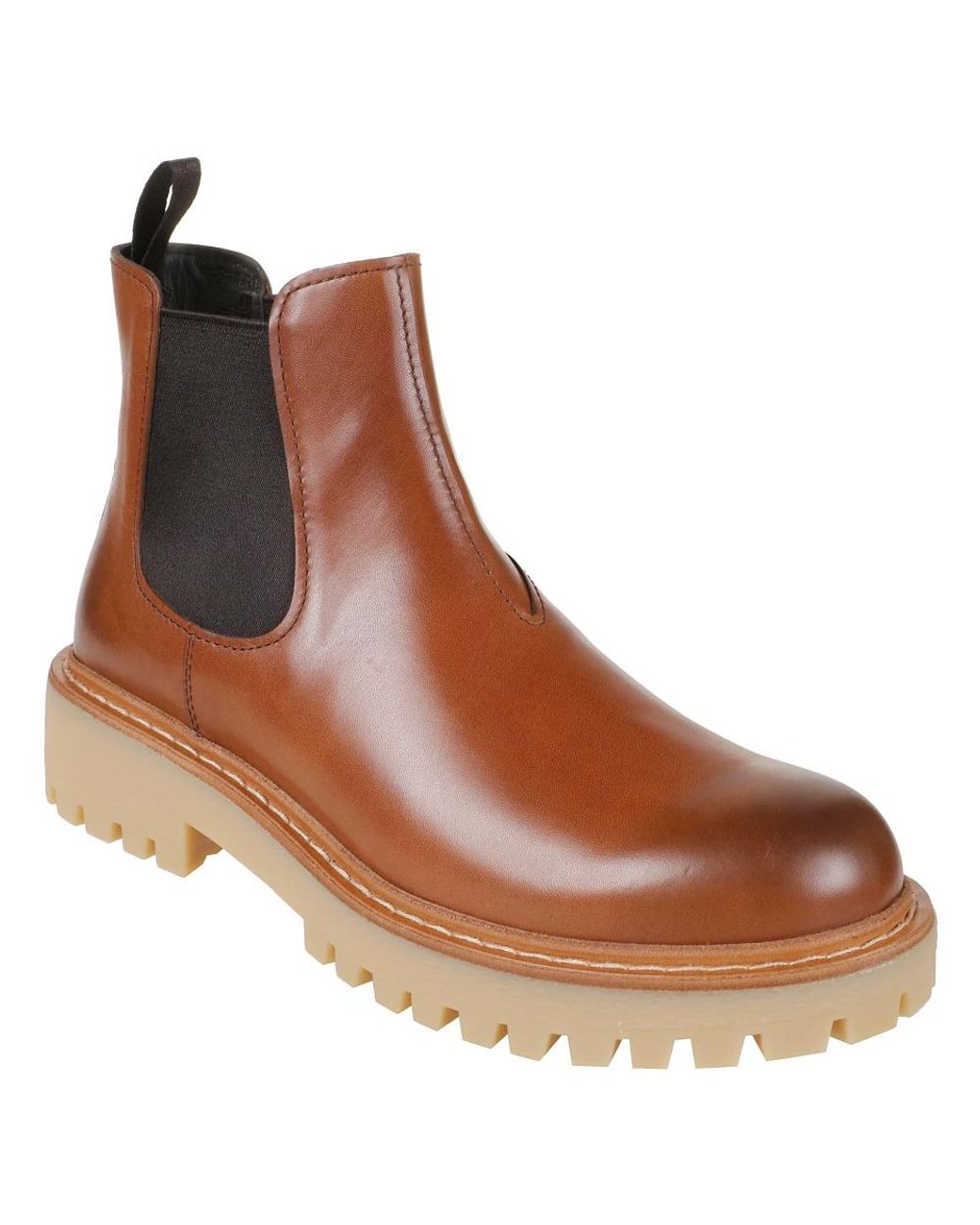 Prada Brown Chelsea Boots for men