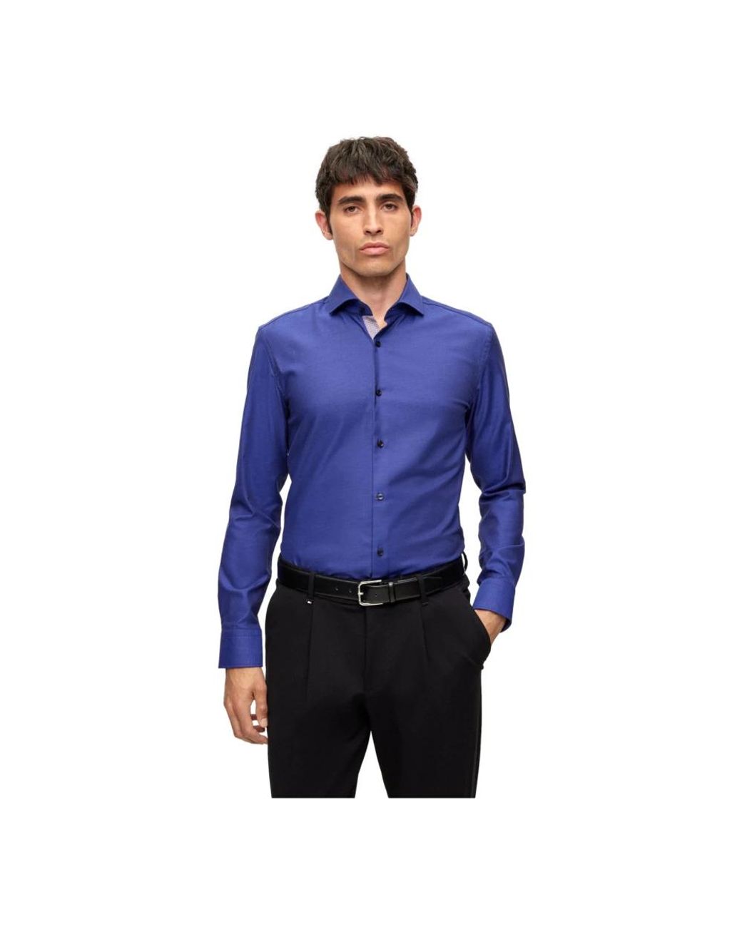Boss Blue Formal Shirts for men