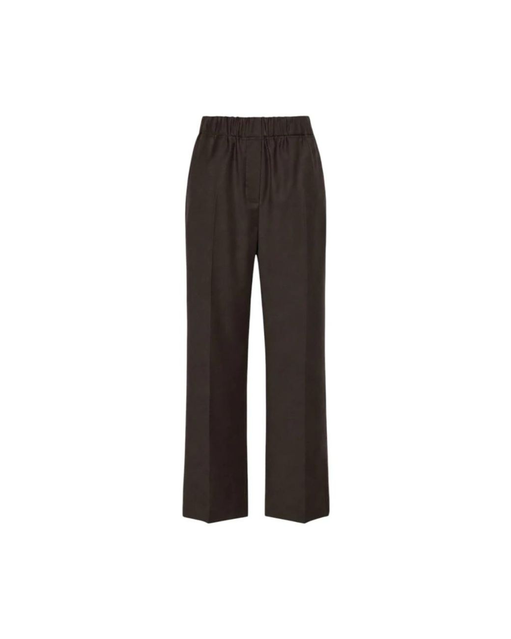 Weekend by Maxmara Rechte Flanel Broek in het Brown