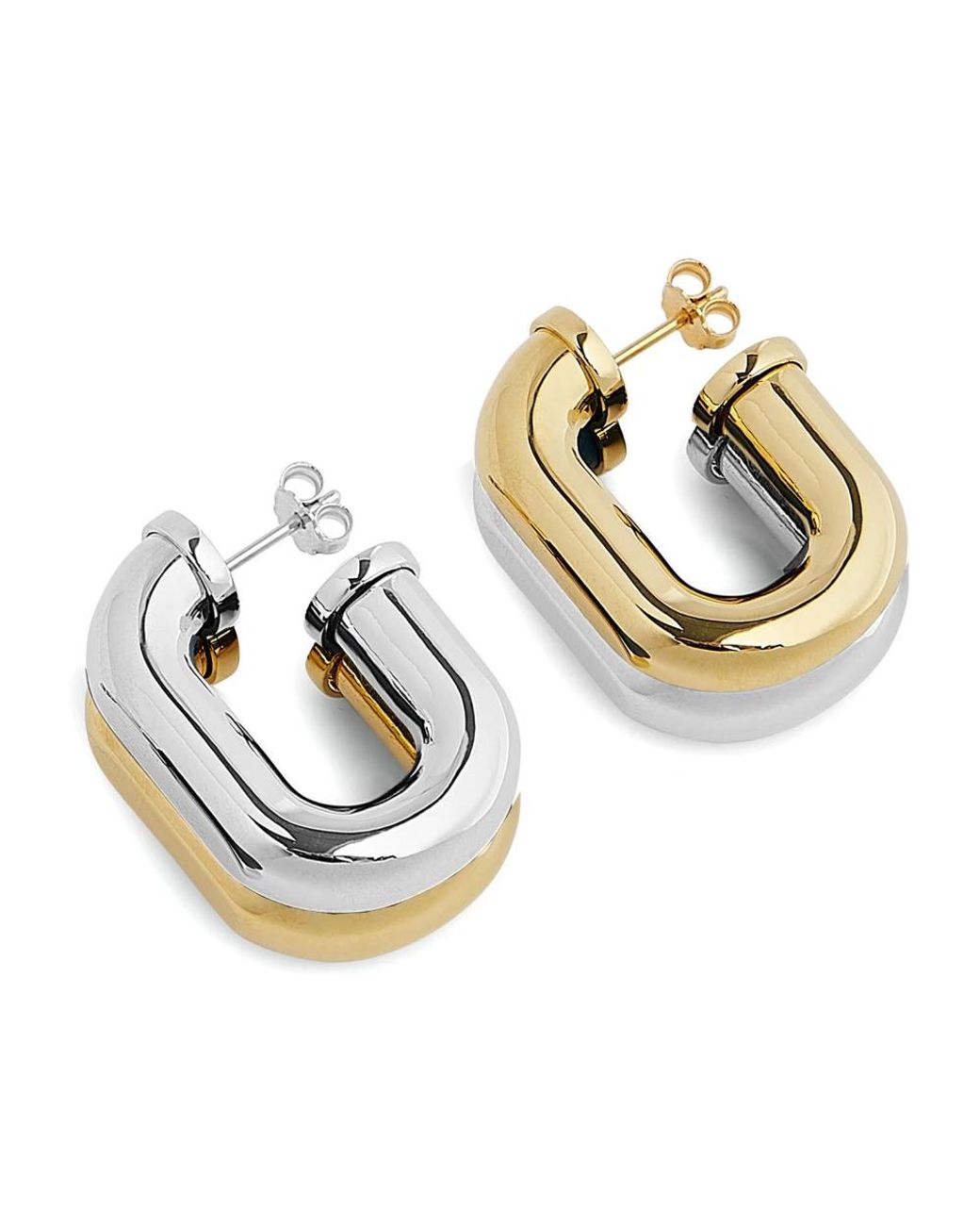 Earrings Rabanne de color Metallic