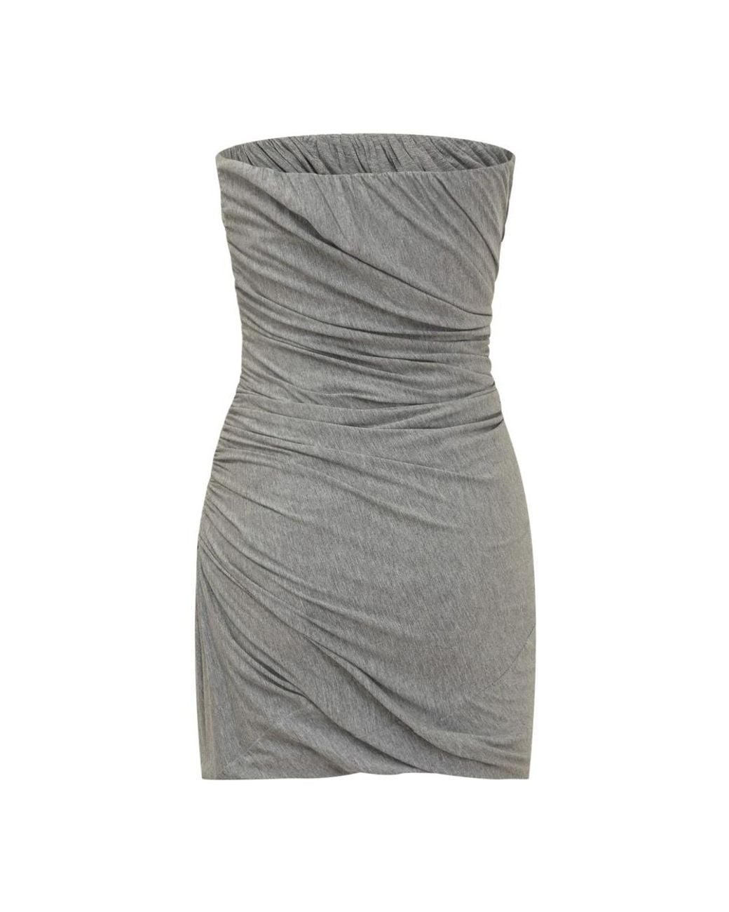 The Attico Gray Short Dresses