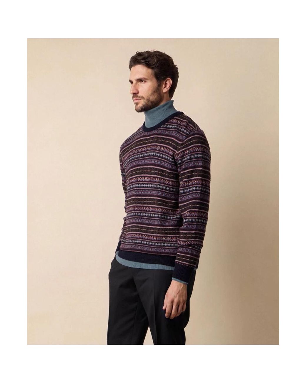 Brooks Brothers Blue Round-Neck Knitwear for men