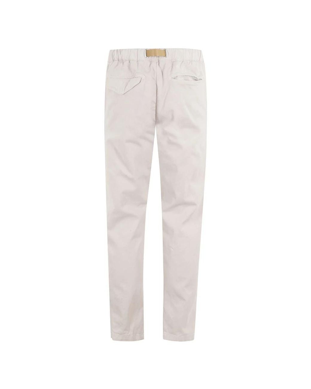 White Sand Gray Slim-Fit Trousers for men