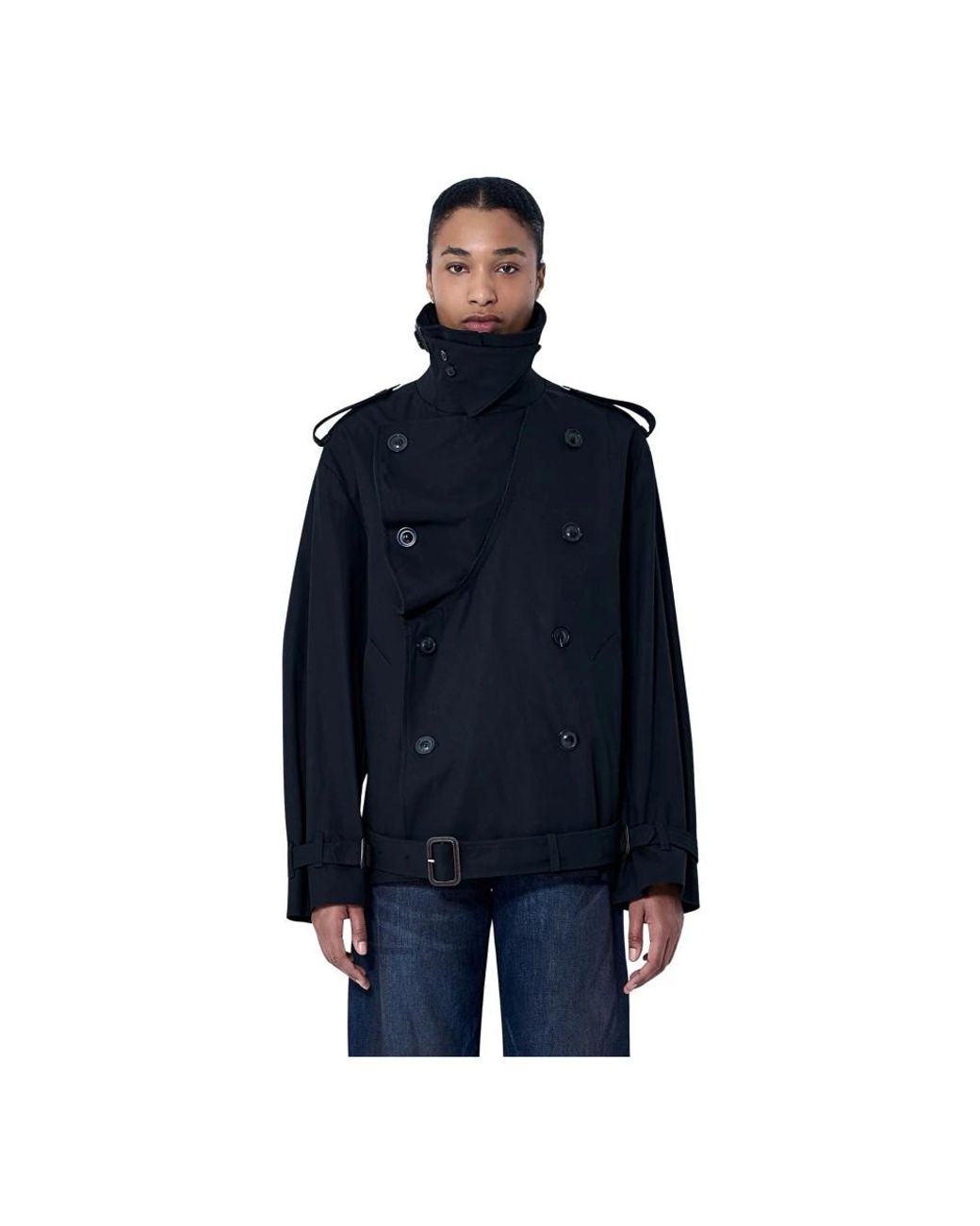 Maison Margiela Blue Double-Breasted Coats