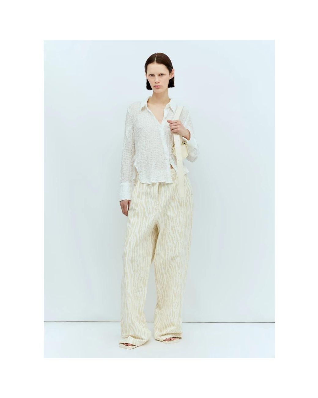 Song For The Mute White Wide Trousers
