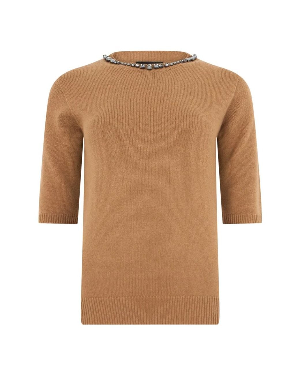 Fabiana Filippi Brown Round-Neck Knitwear