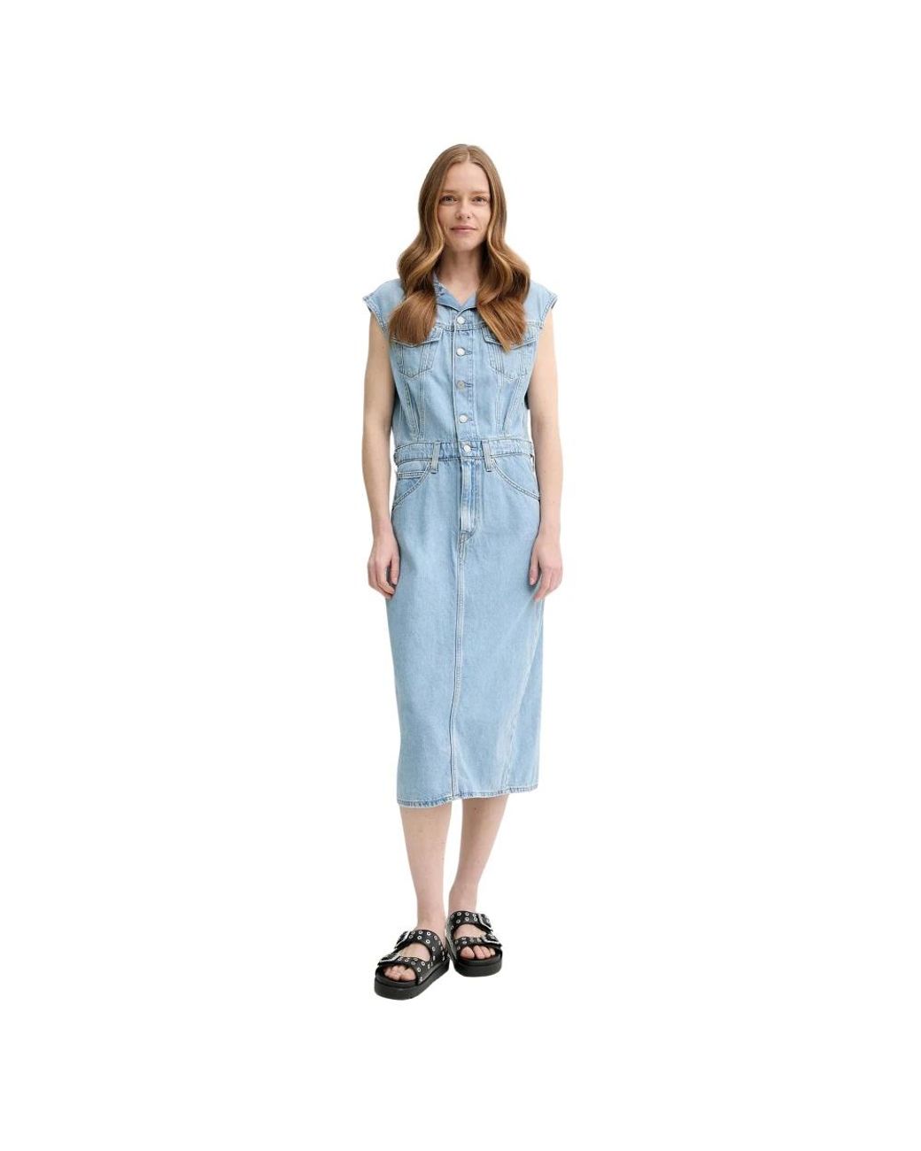 Levi's Blue Denim-Hemdkleid