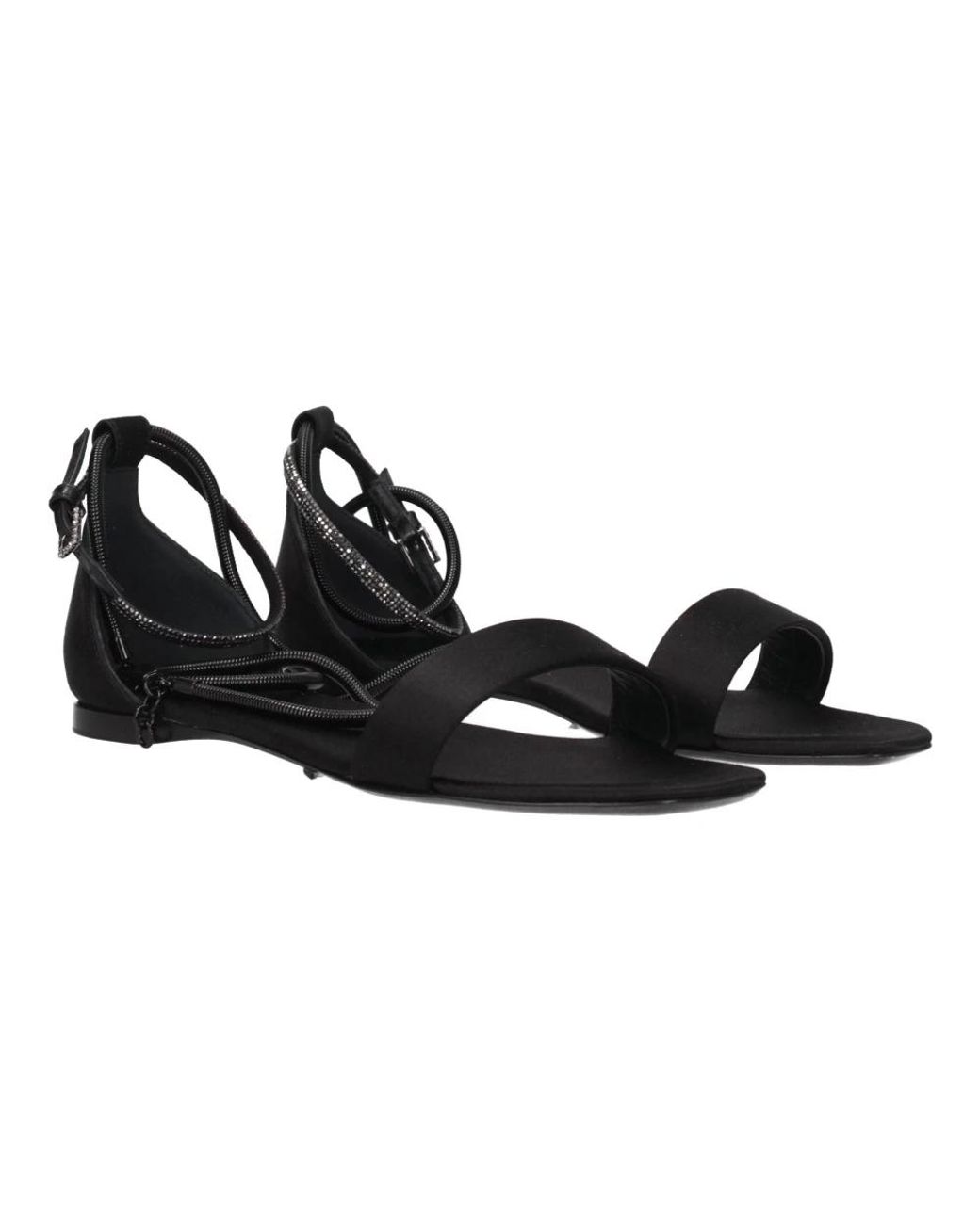 Max Mara Black Flat Sandals