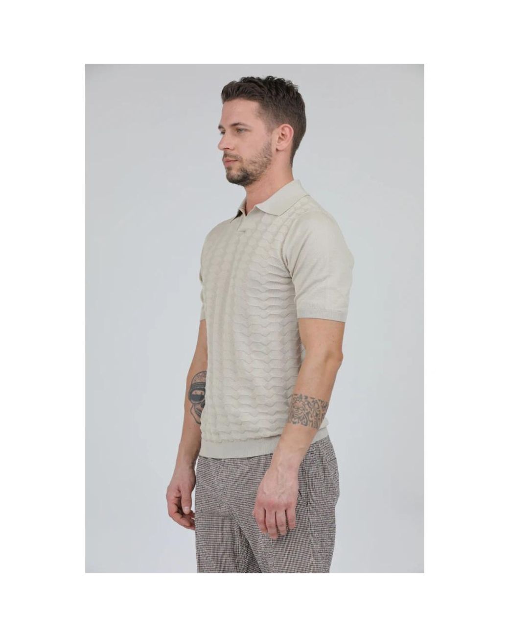 Irish Crone Gray Polo Shirts for men