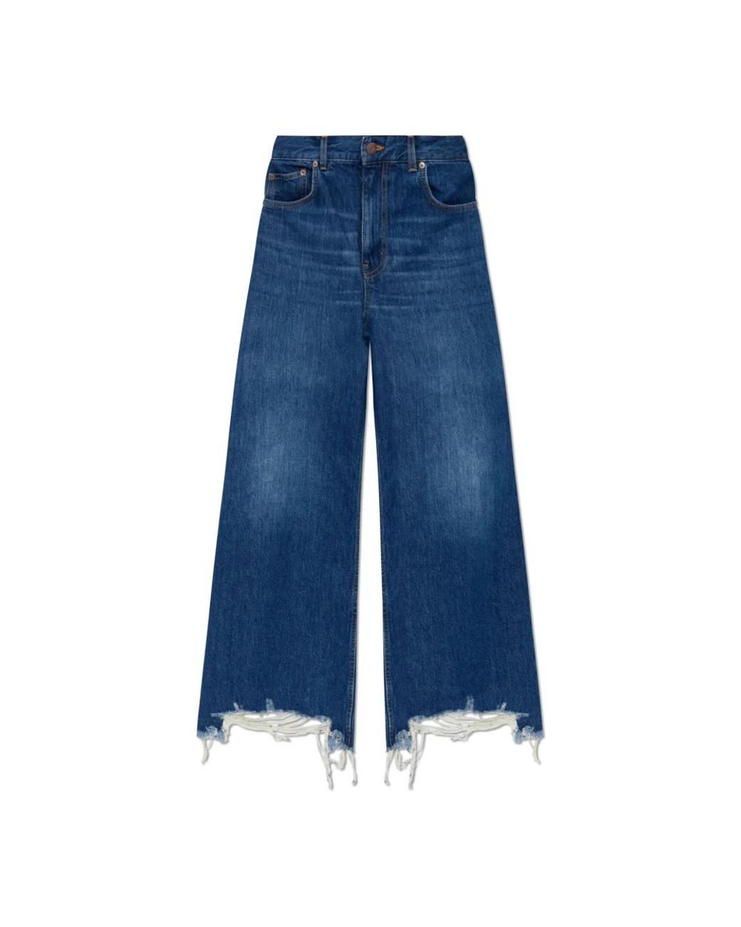 Chloé Jeans ,Blauw ,Katoen Jeans Met Vintage Effect in het Blue