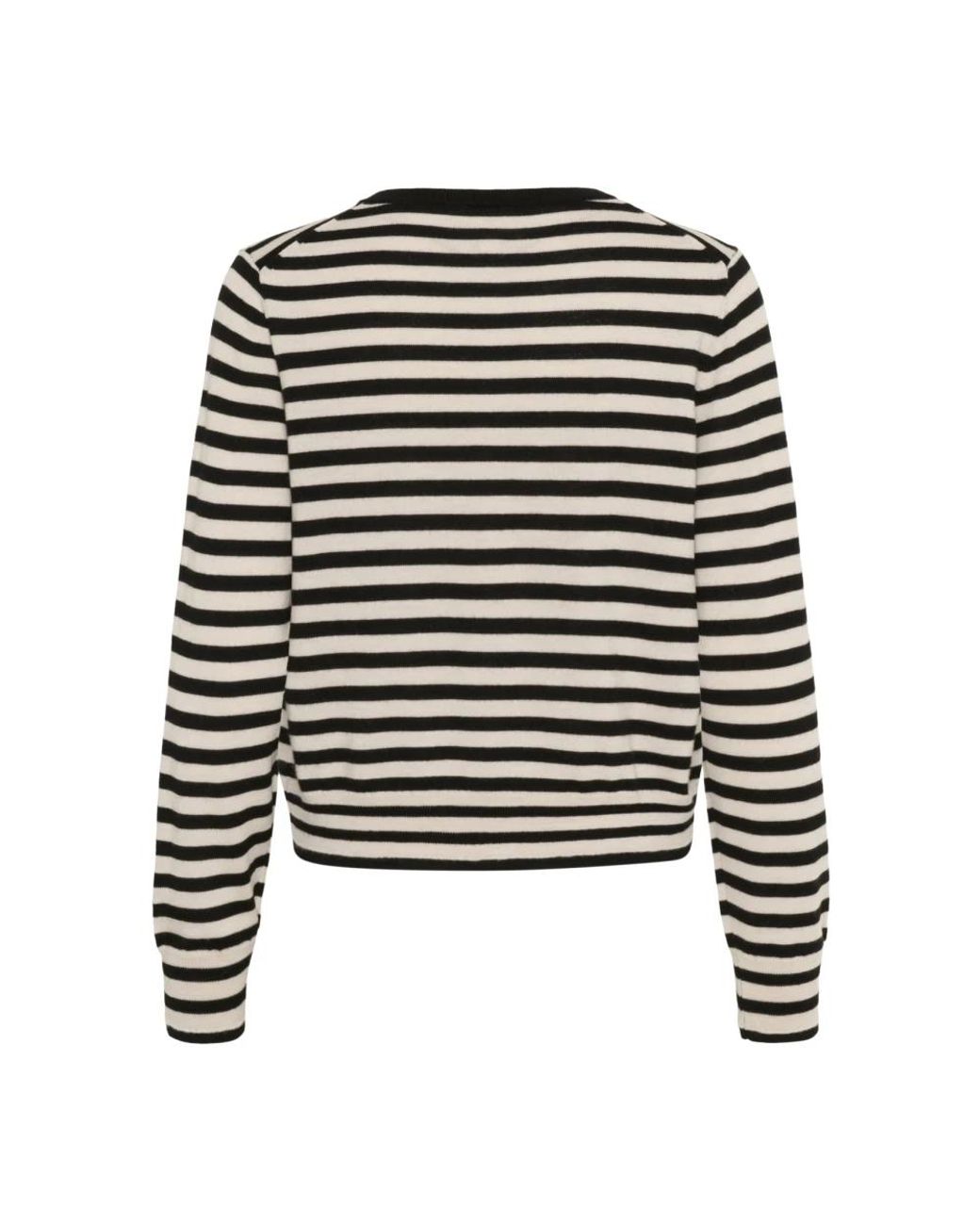 Part Two Truien & Vesten ,Veelkleurig ,Wol Natuurlijke Gestreepte Gebreide Trui in het Black