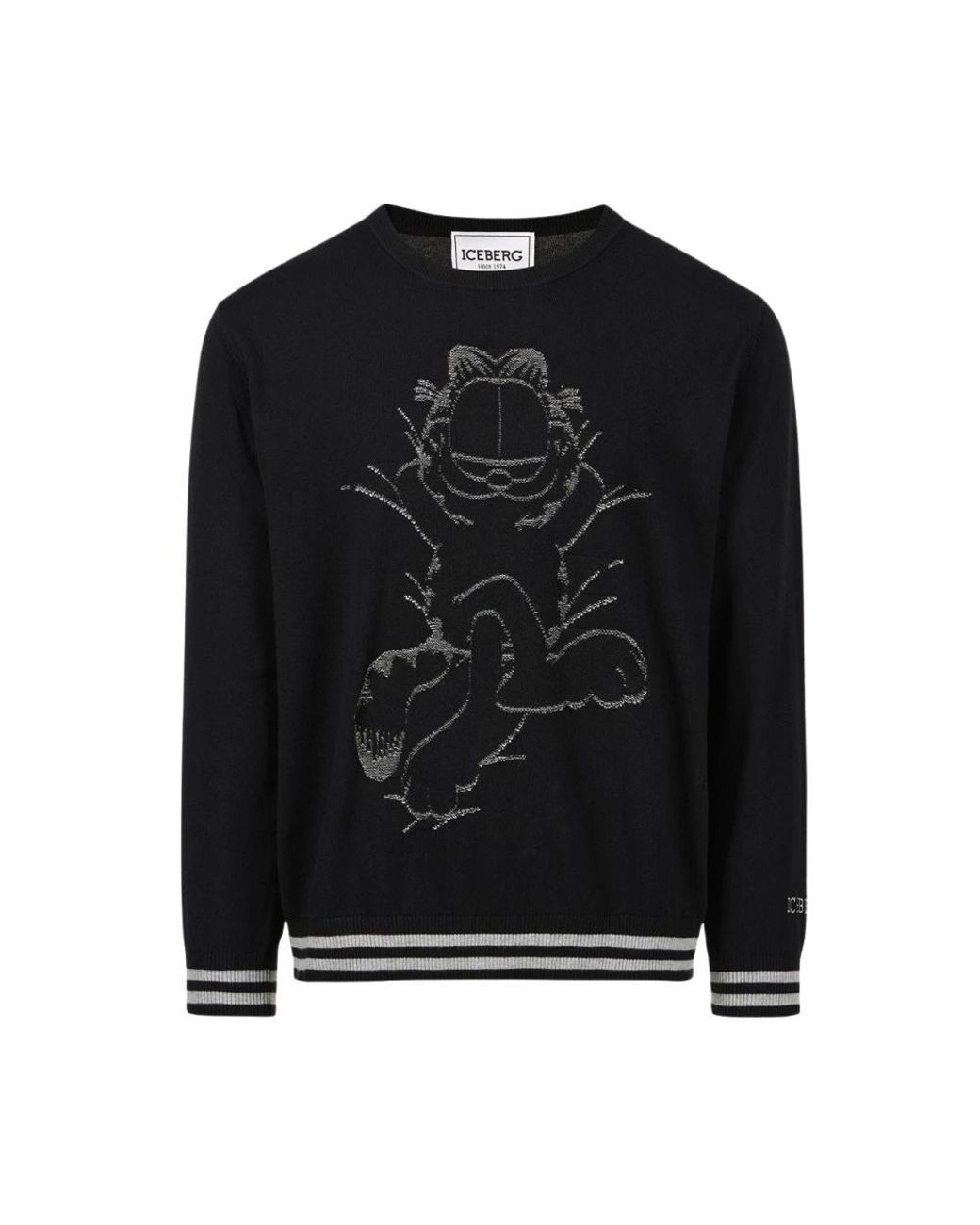 Iceberg Black Round-Neck Knitwear for men