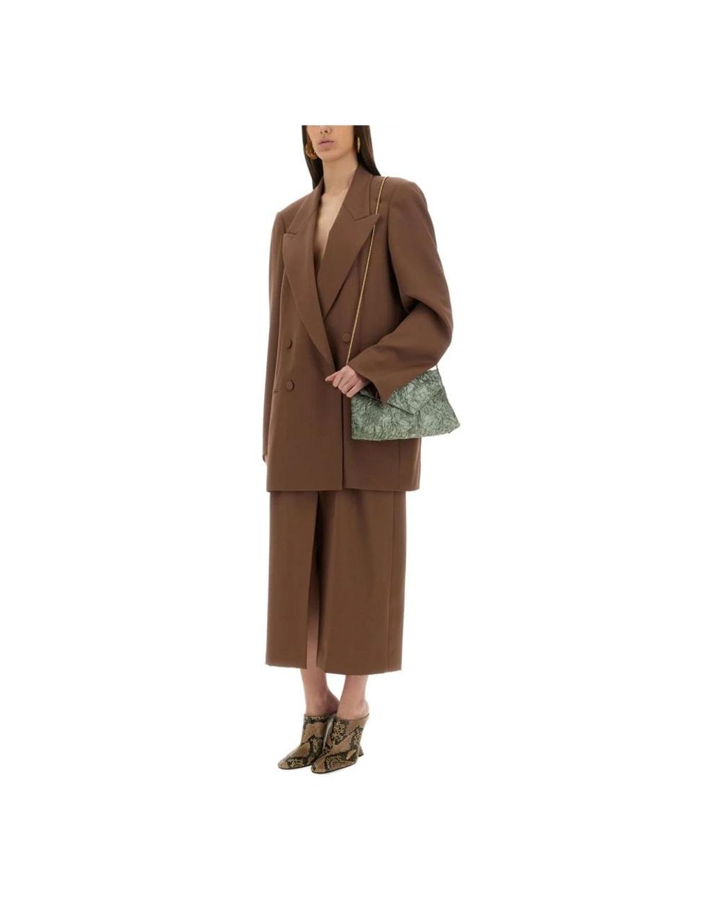 Dries Van Noten Brown Wide Trousers