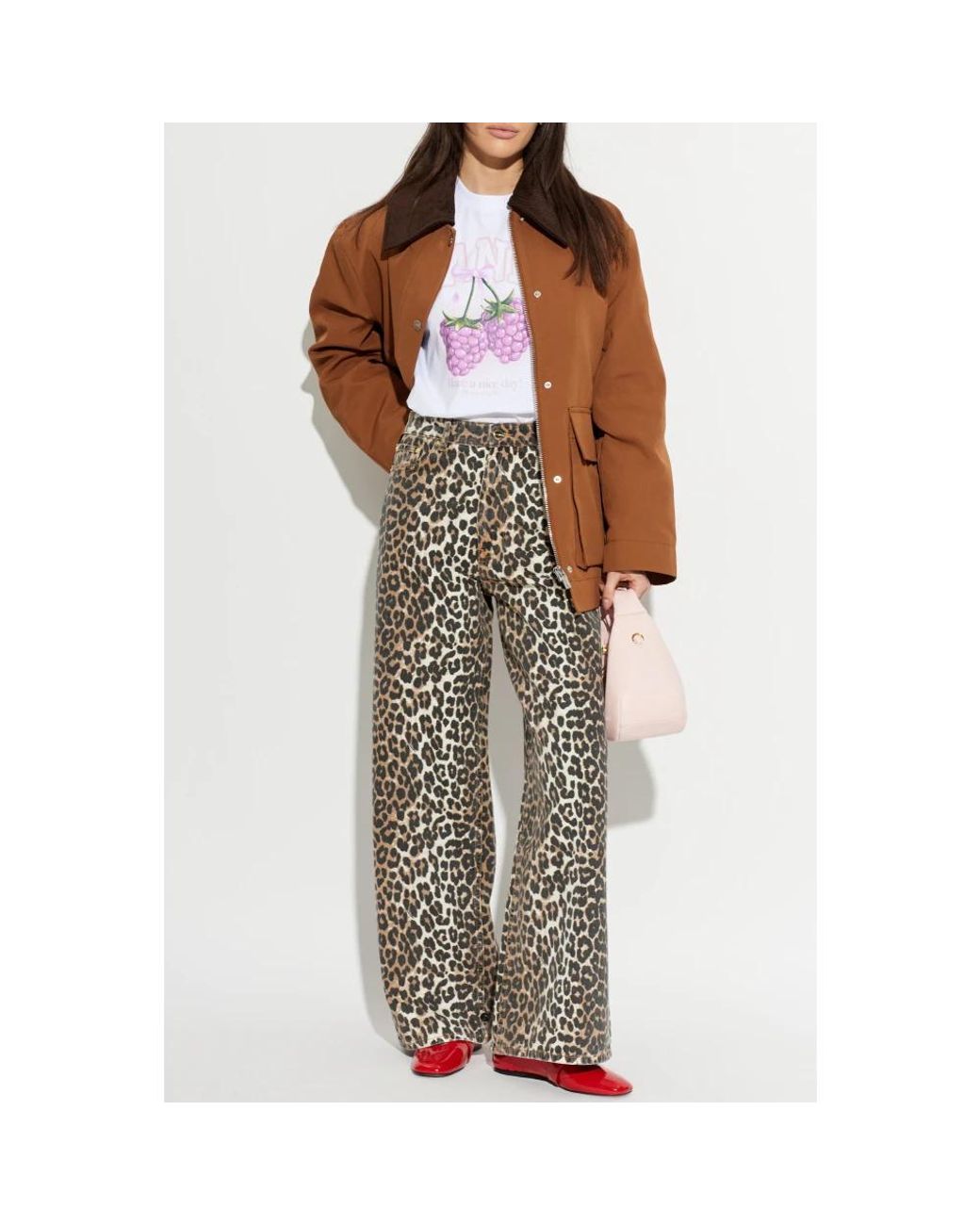 Light Jackets Ganni de color Brown
