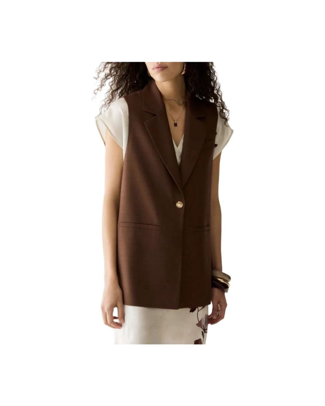 Suit Vests Pennyblack de color Brown