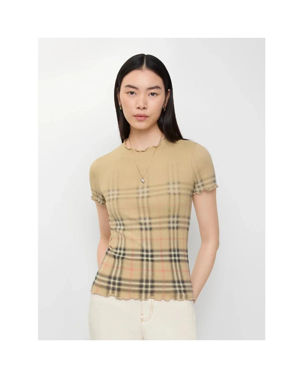 Burberry Natural T-Shirts And Polos Cotton