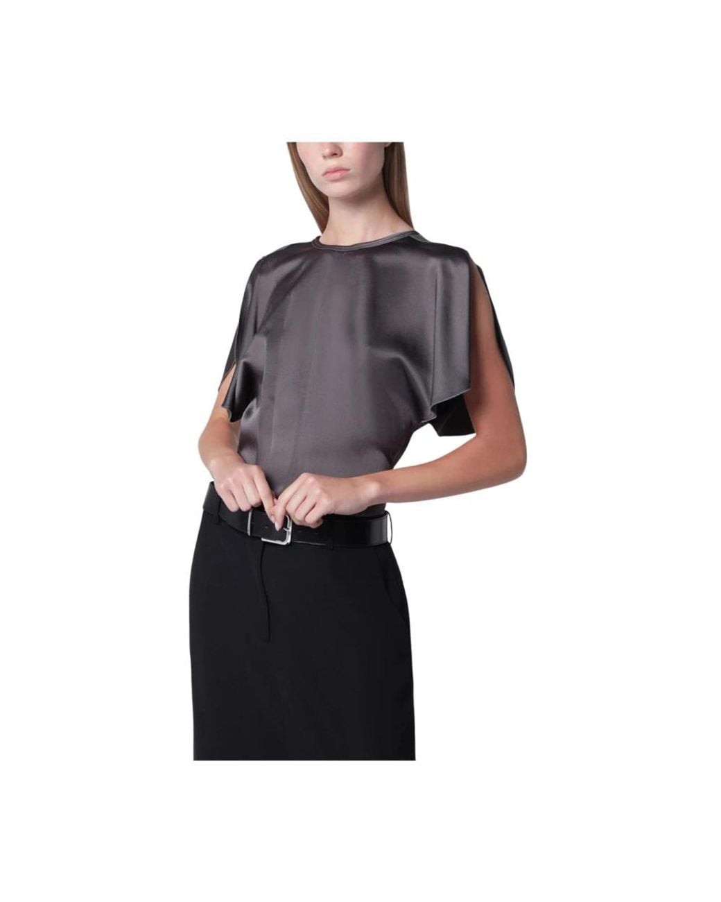 Victoria Beckham Gray Blouses
