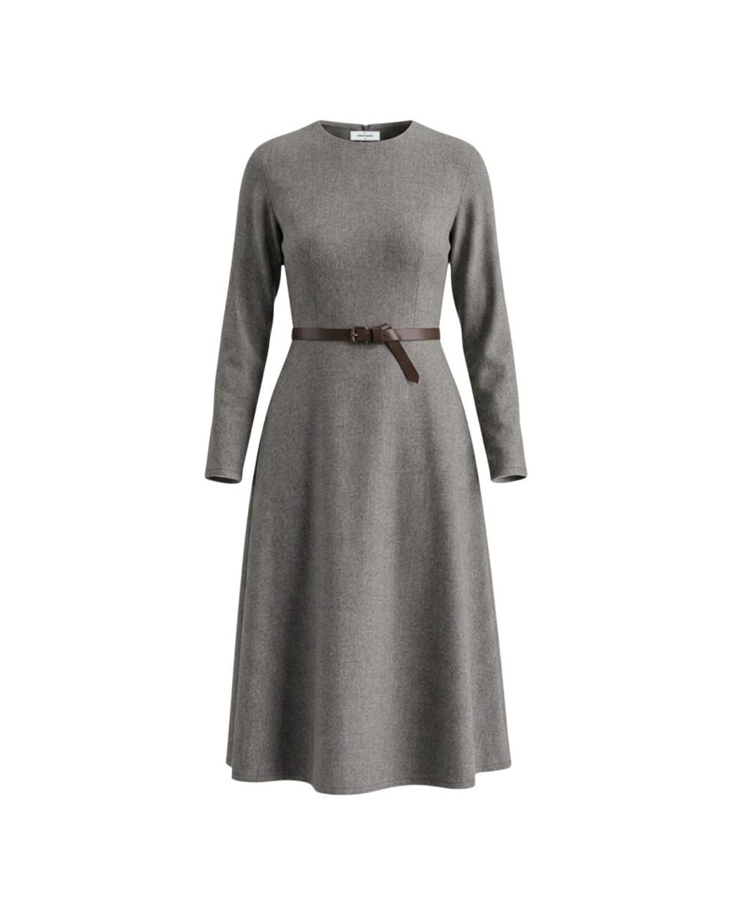 Gran Sasso Gray Midi Dresses