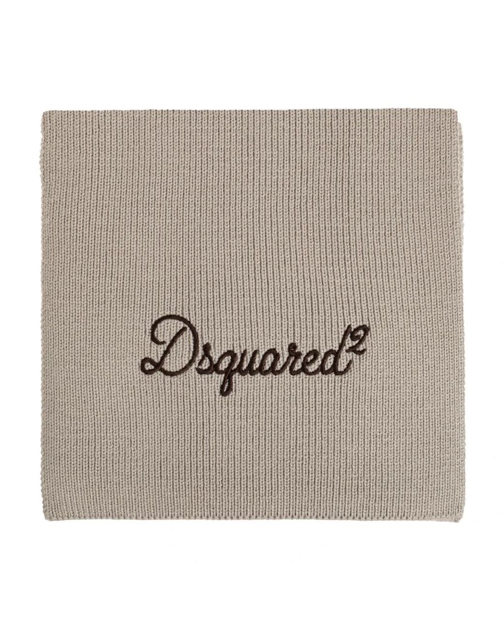 DSquared² Accessoires ,Grijs ,Wol Wol Sjaal Met Geborduurd Logo in het Brown voor heren