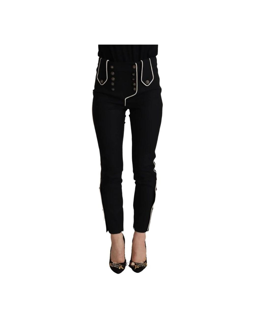 Dolce & Gabbana Black Slim-Fit Trousers