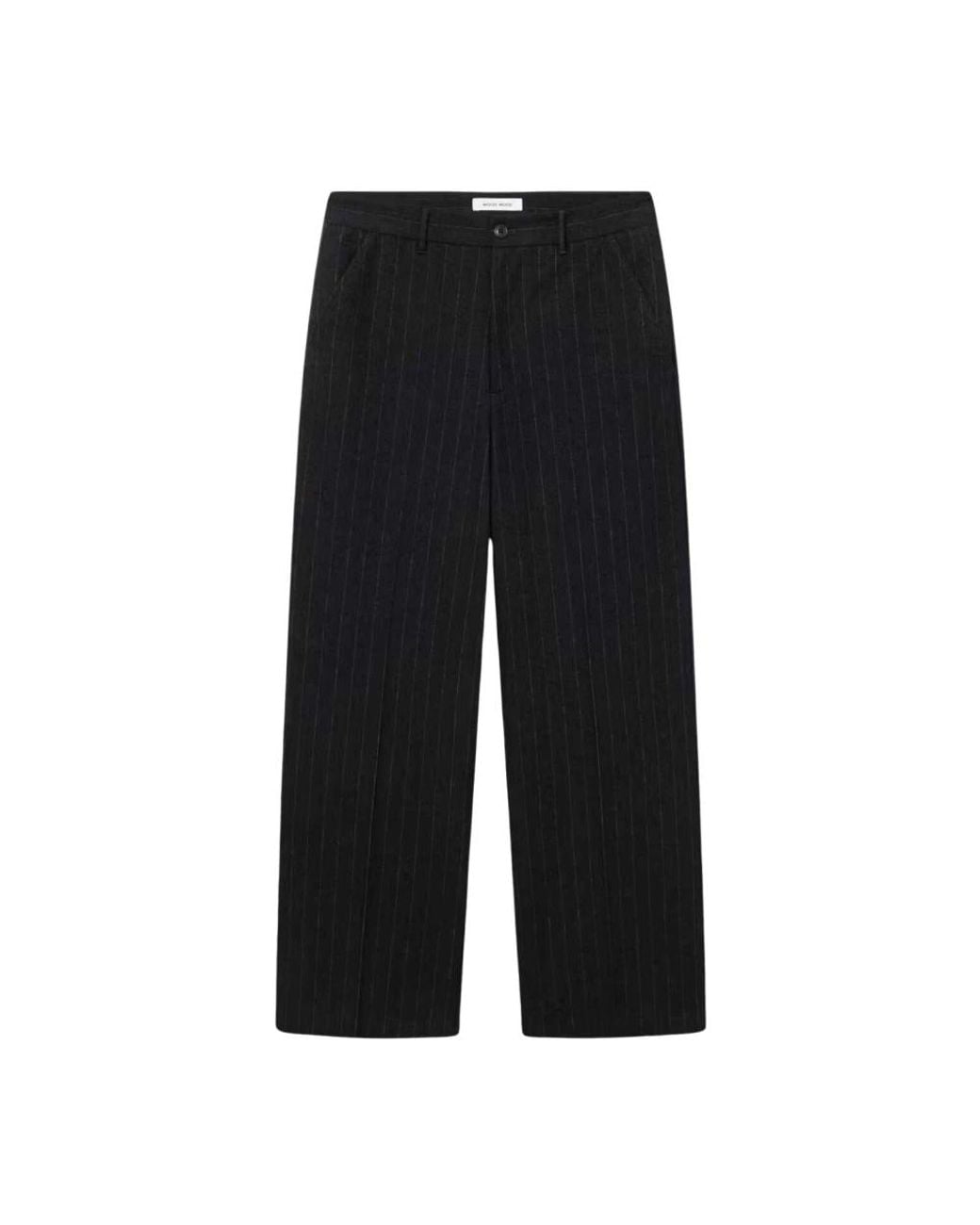 WOOD WOOD Black Straight Trousers for men