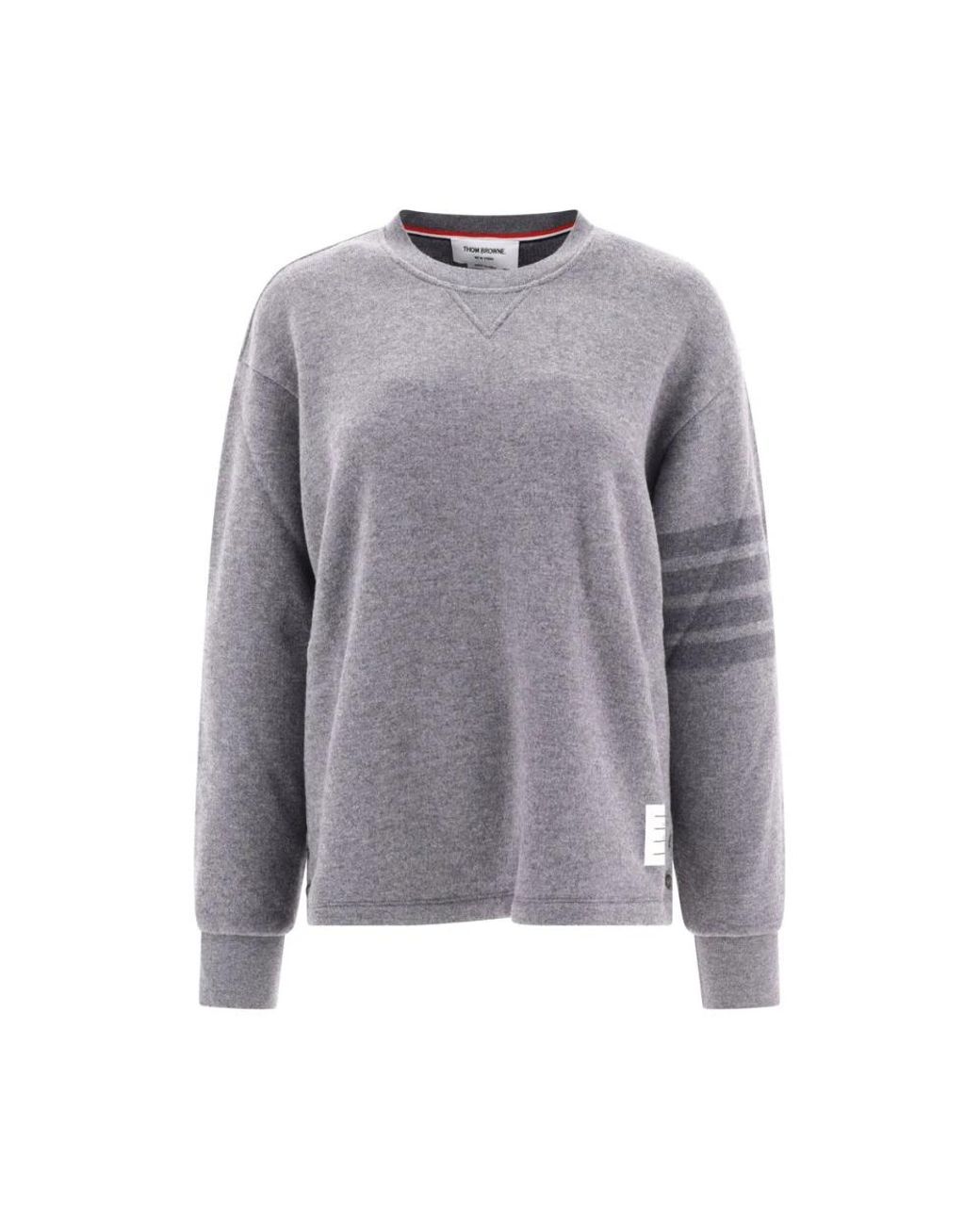 Thom Browne Hoodies & Sweatvesten ,Grijs ,Katoen Maglieria Sweatshirt in het Gray