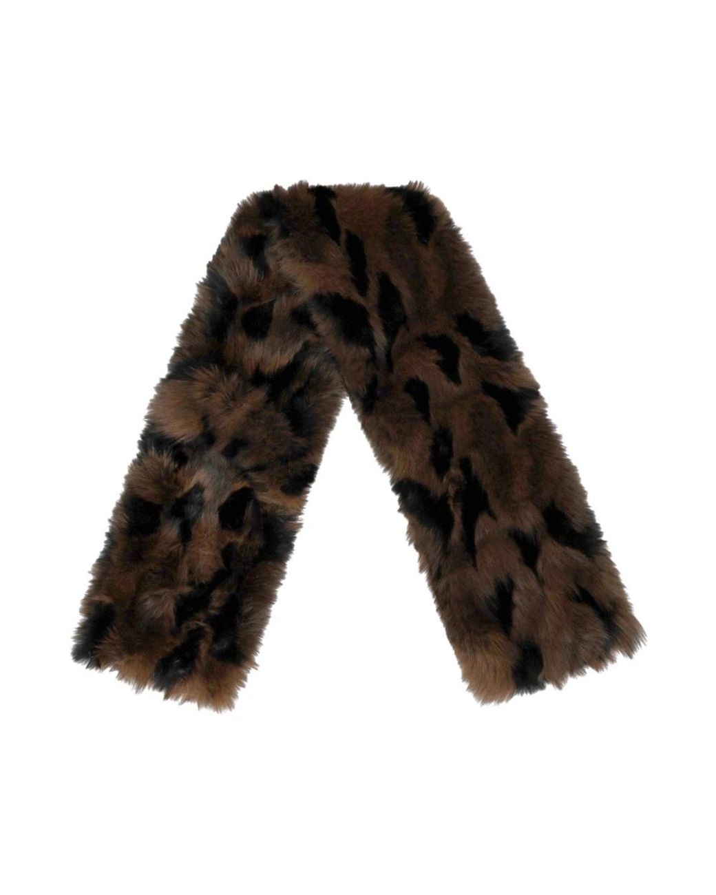Kurt Geiger Accessoires ,Bruin ,Polyester Poppy Scarf in het Black