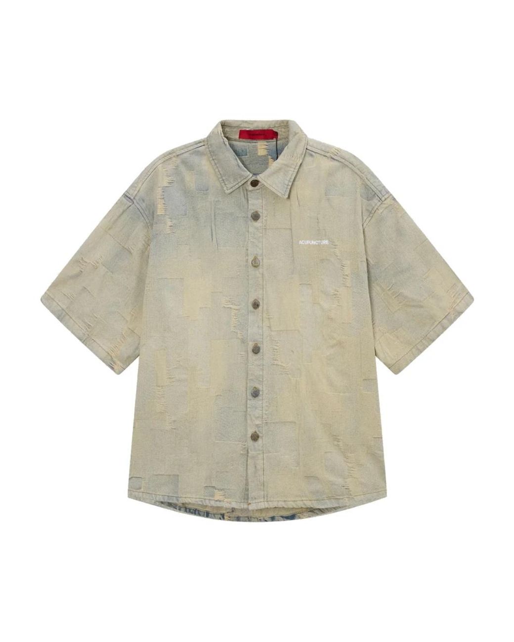 Acupuncture Patchwork-Hemd in Natural für Herren