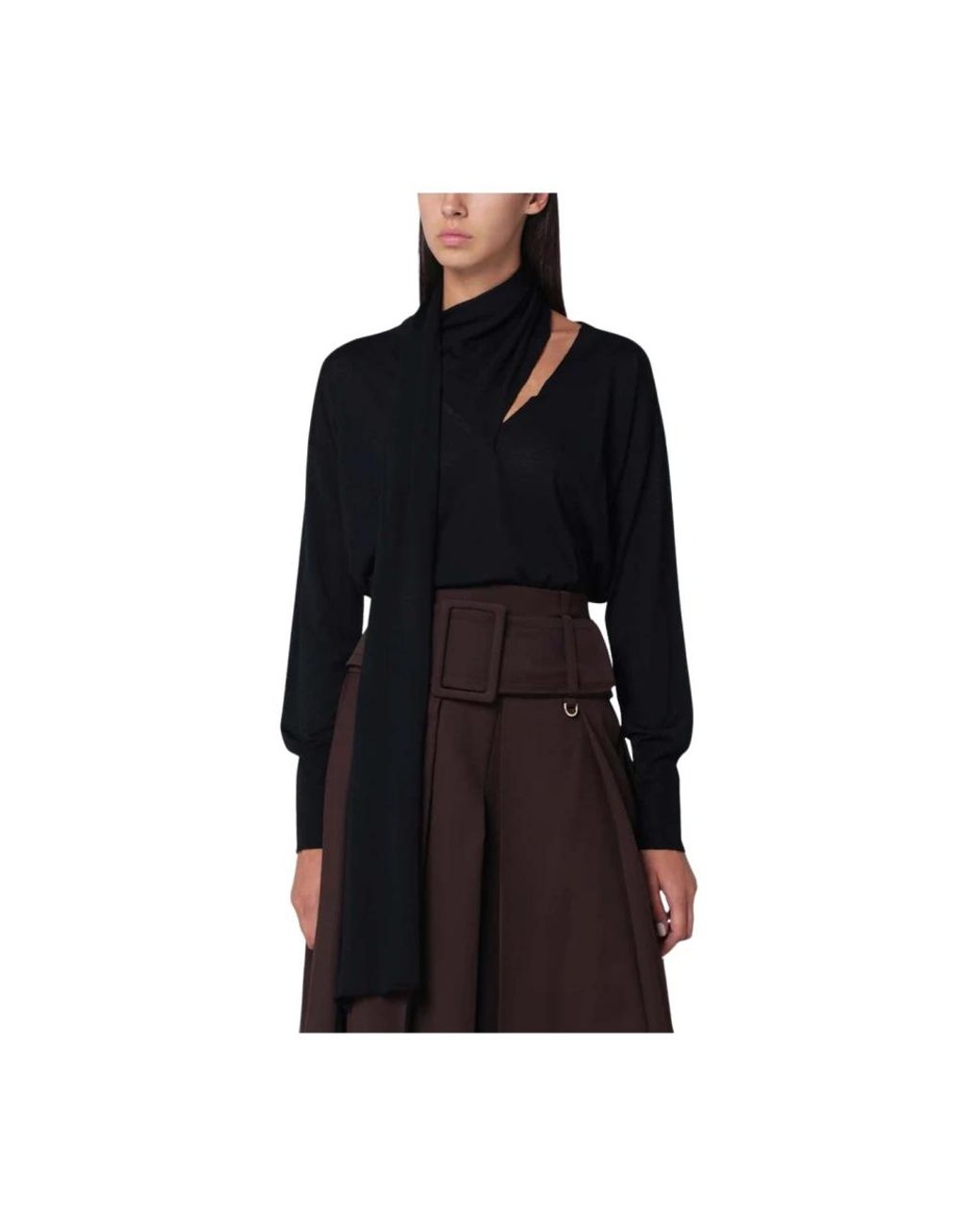 Roberto Collina Black Round-Neck Knitwear