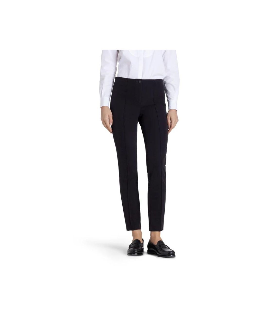 Cambio Black Slim-Fit Trousers