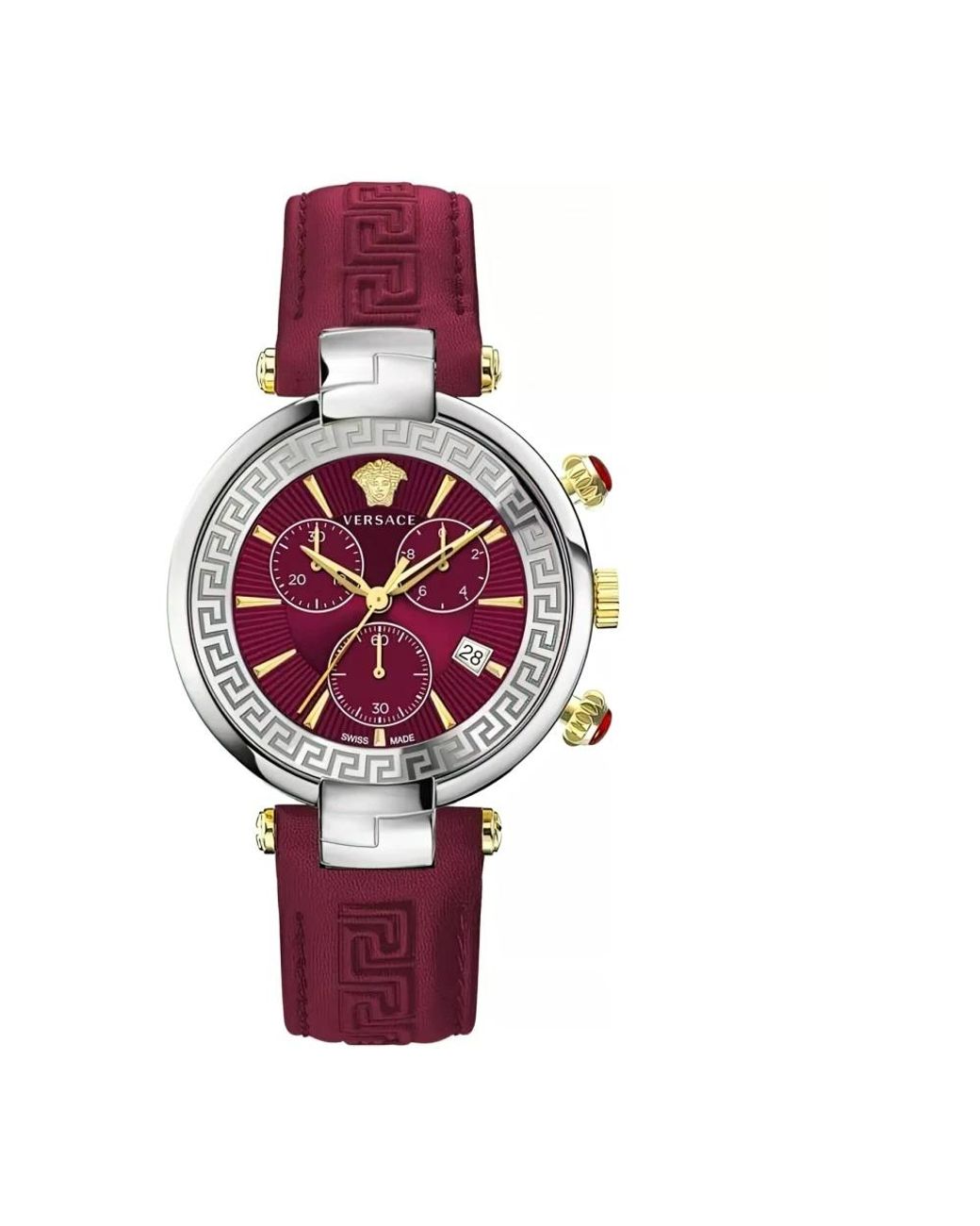 Versace Accessoires ,Bruin ,Revive Chronograph in het Red