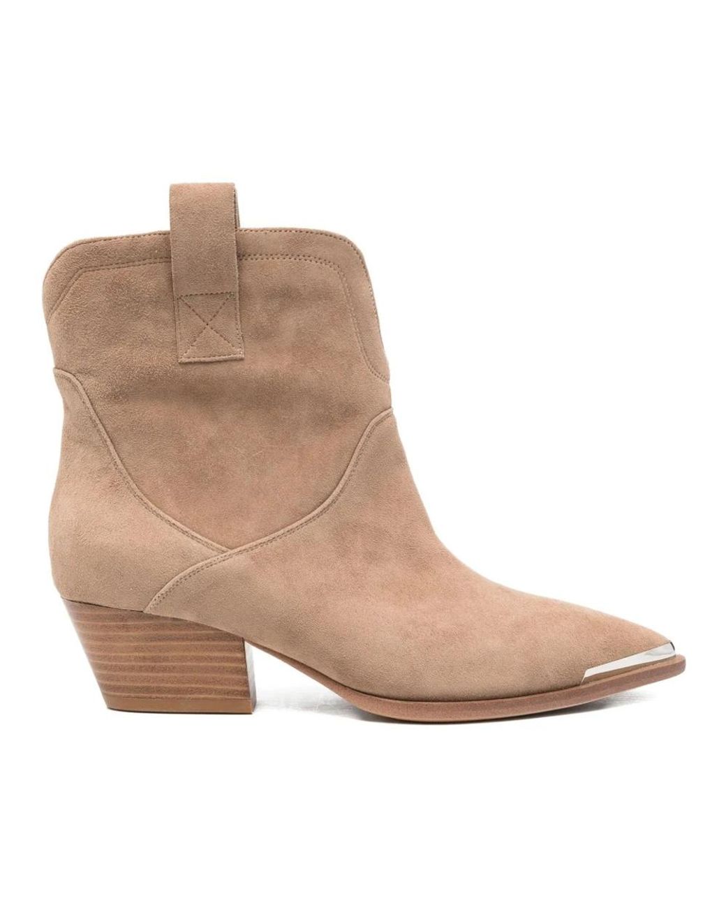 ADRIANNA FERETTI Brown Cowboy & Biker Boots