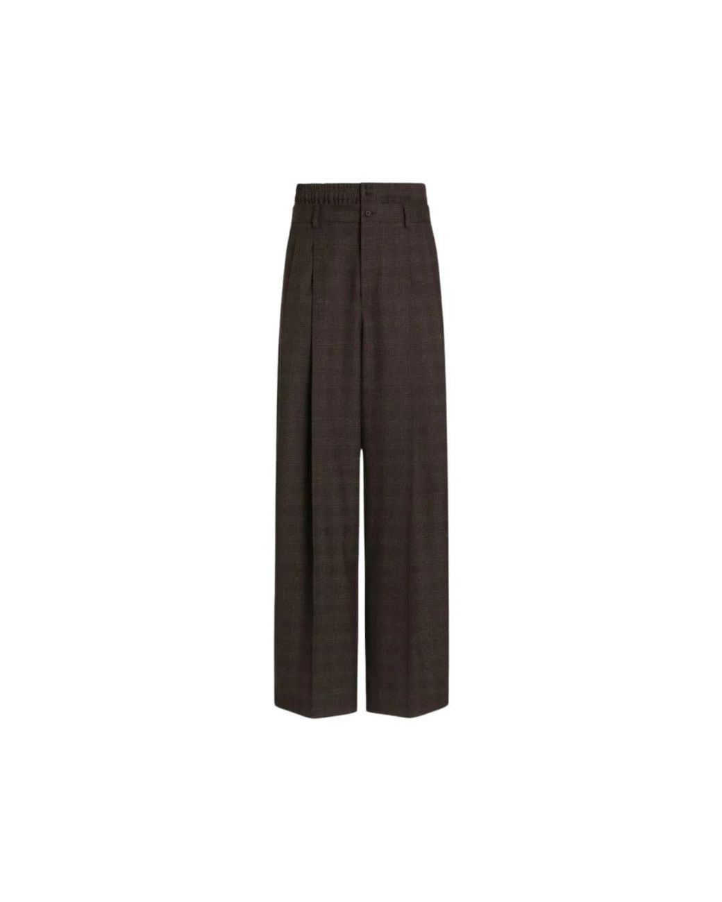 Dolce & Gabbana Brown Wide Trousers for men
