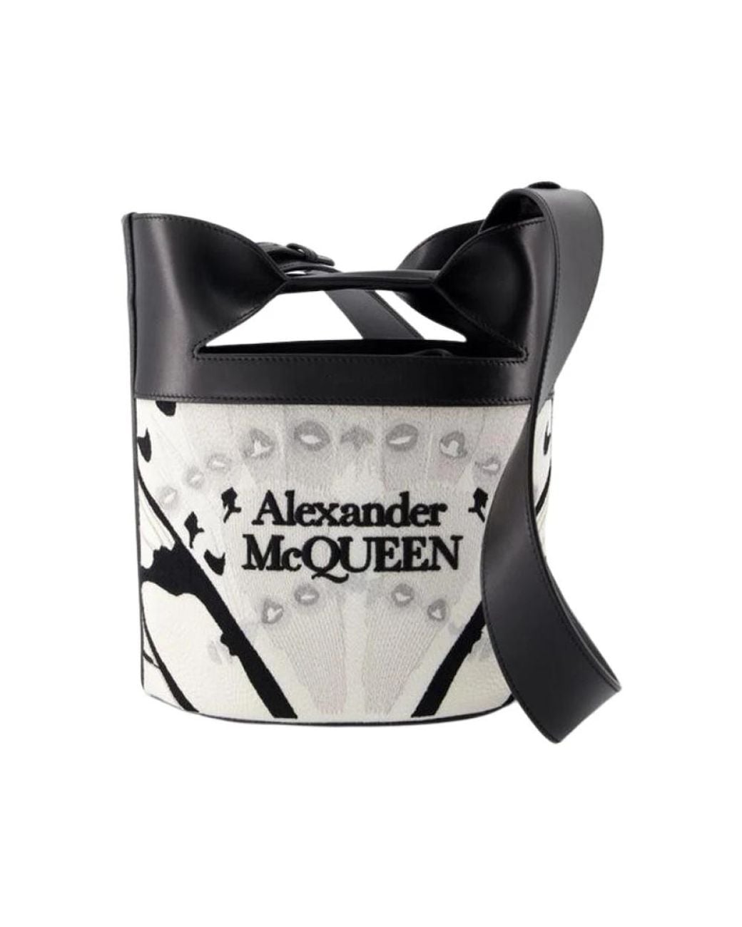 McQueen Black Cross Body Bags