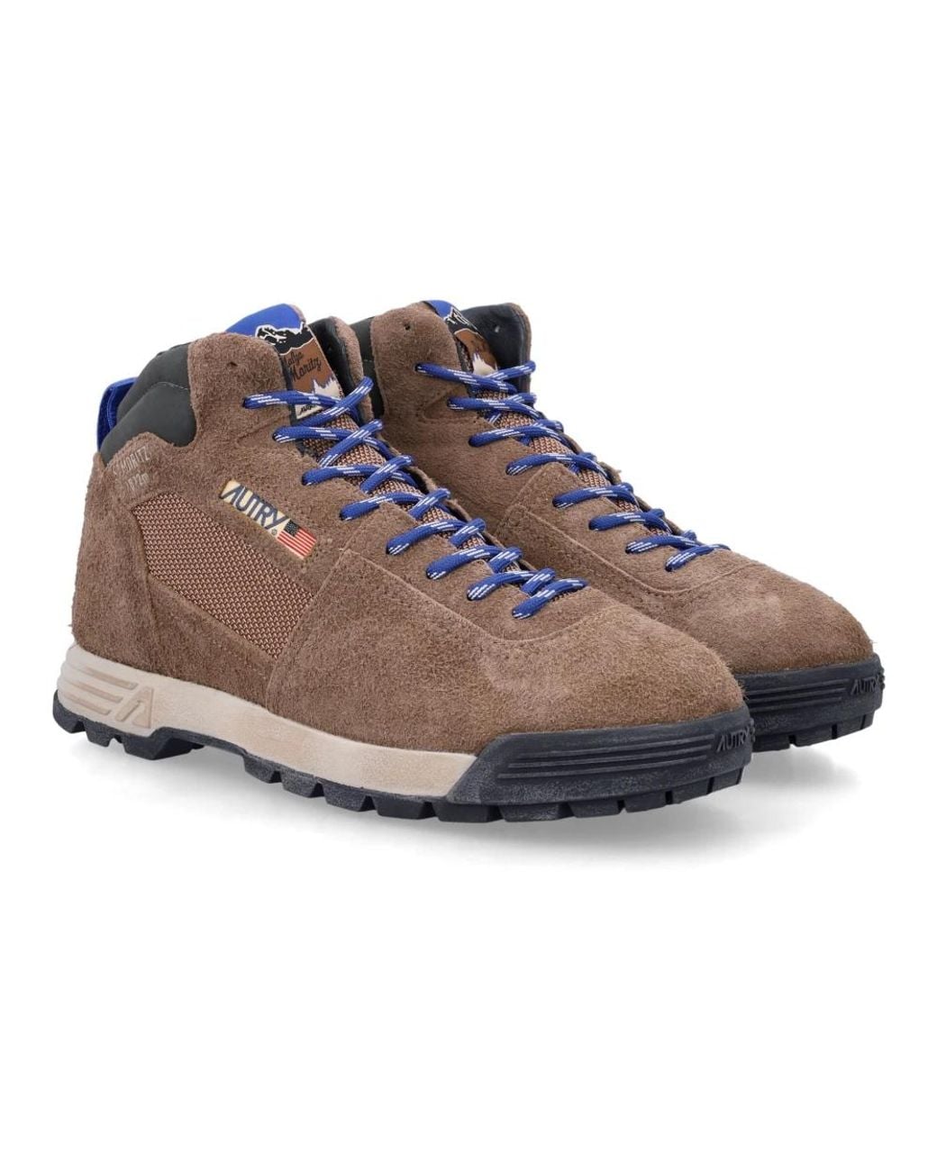 Autry Brown Lace-Up Boots for men
