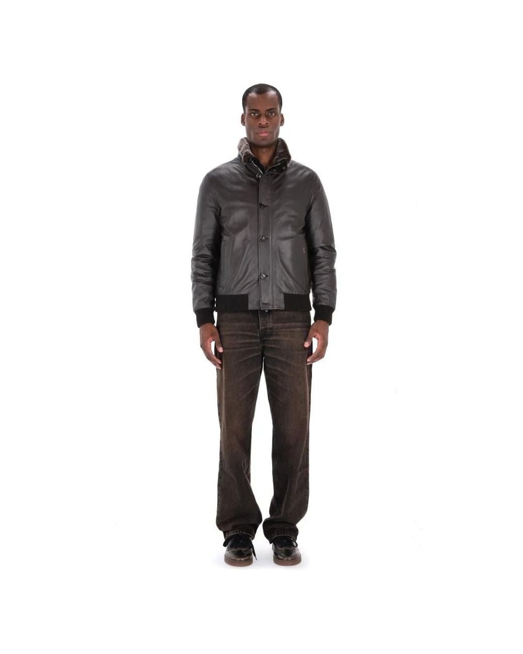 Leather Jackets Moorer pour homme en coloris Gray