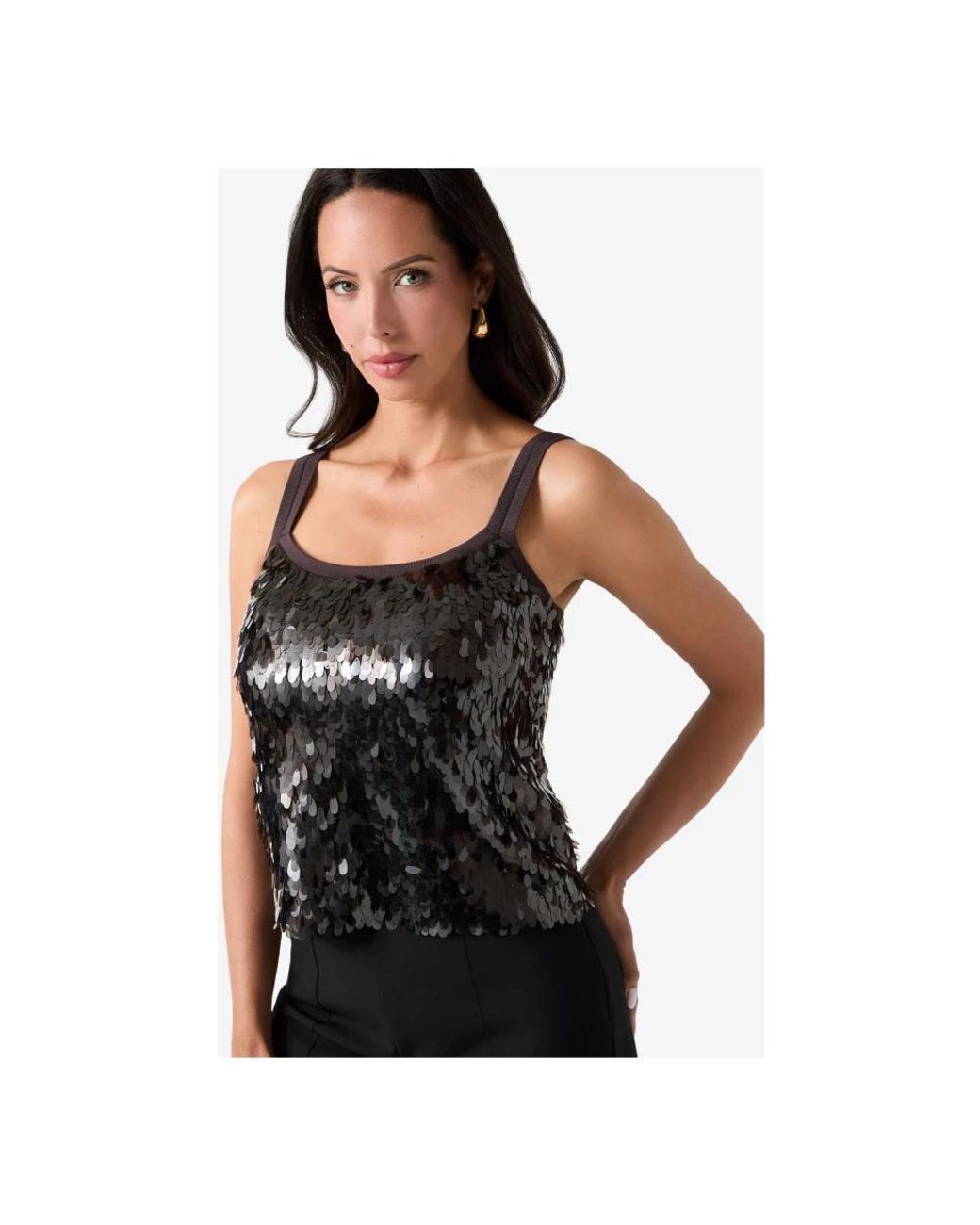 Marciano Black Sleeveless Tops