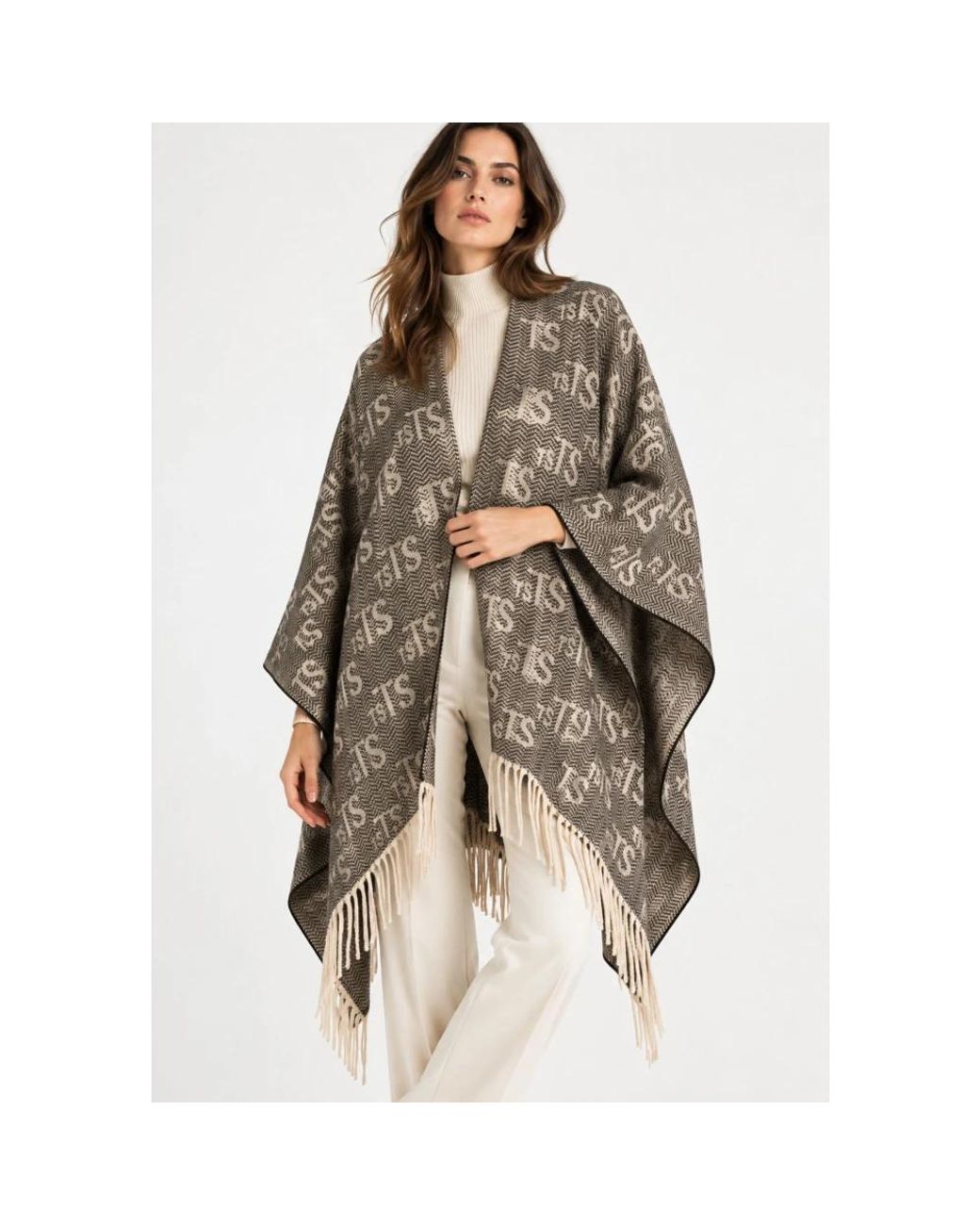 Twinset Gray Ponchos