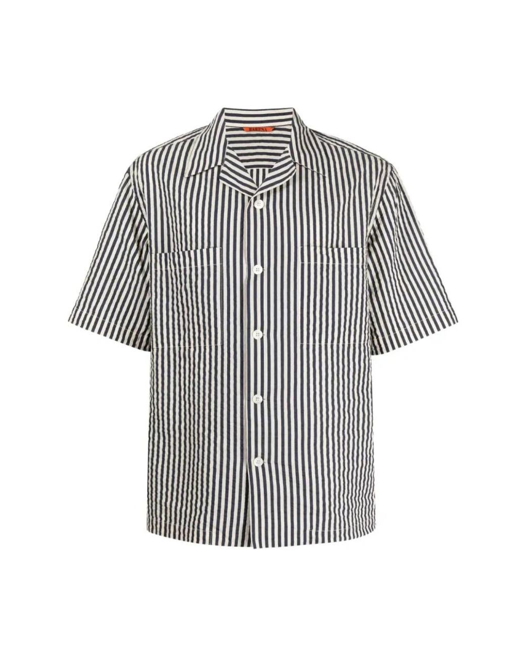 Barena Black Short Sleeve Shirts for men