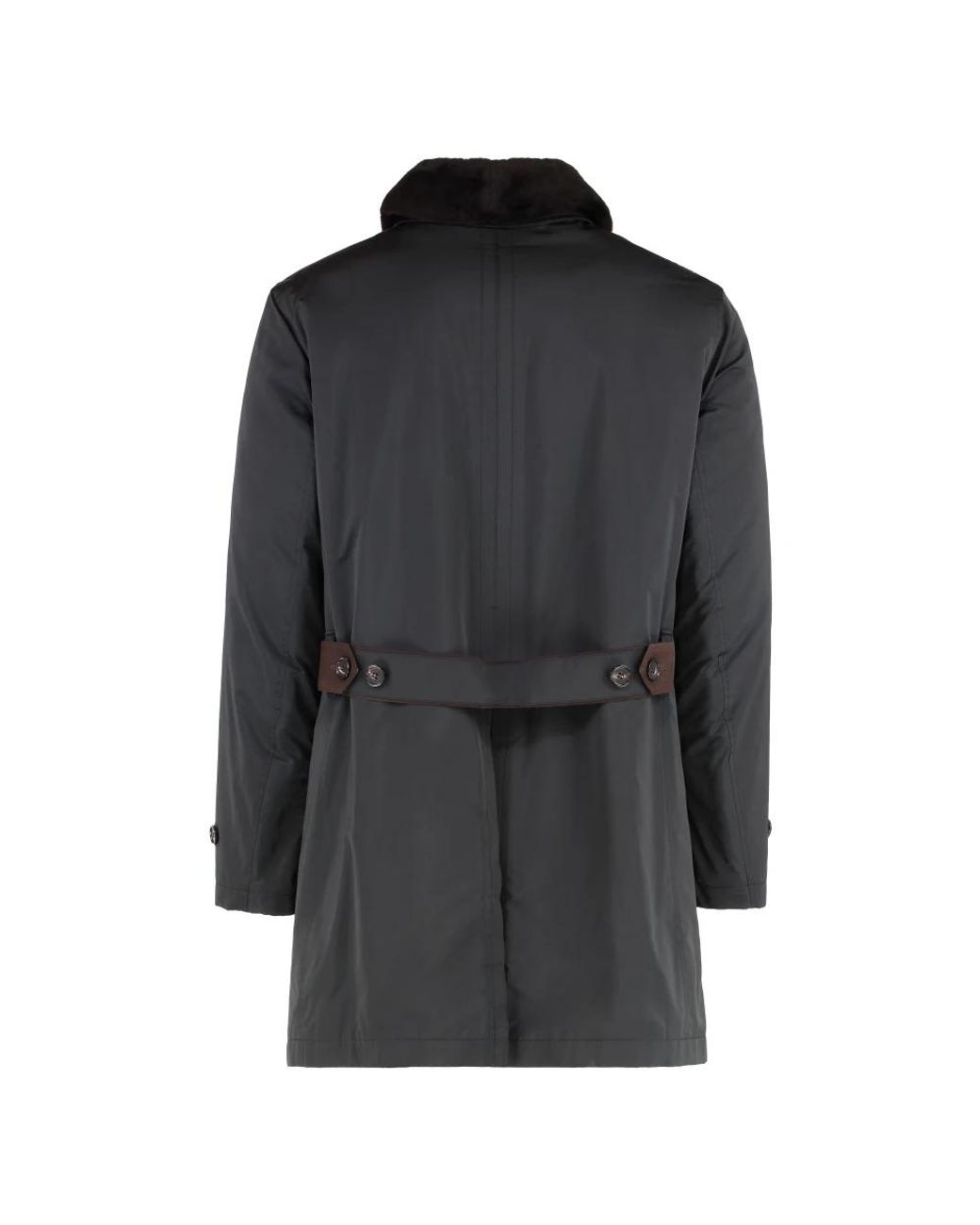 Zegna Black Single-Breasted Coats for men