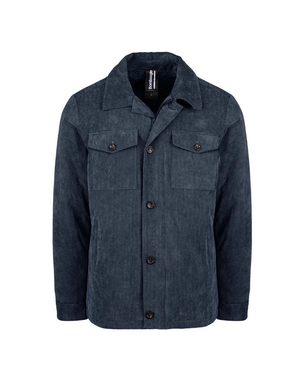 Bomboogie Shacket Velluto in het Blue voor heren