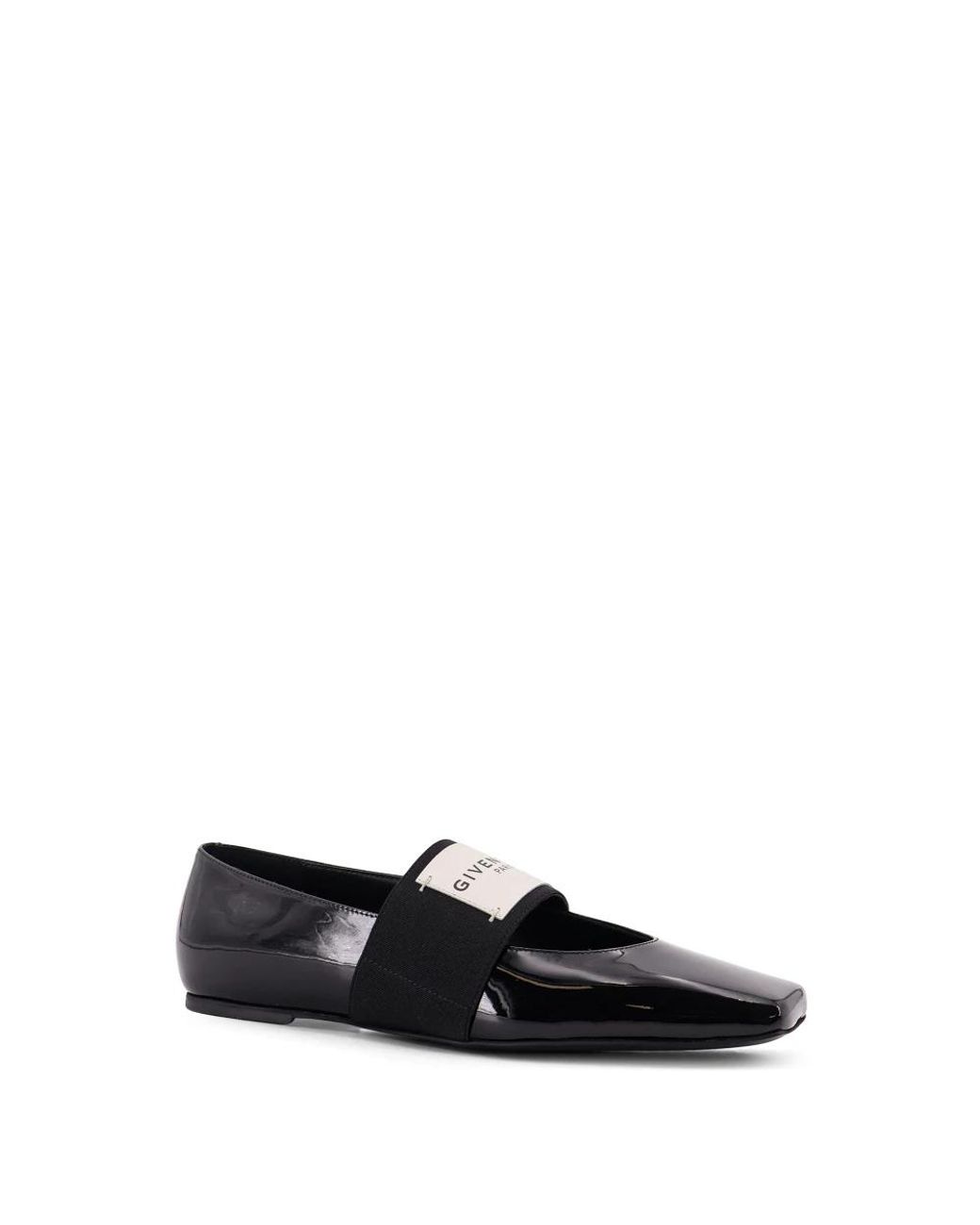 Givenchy Black Sliced Square Ballerinas