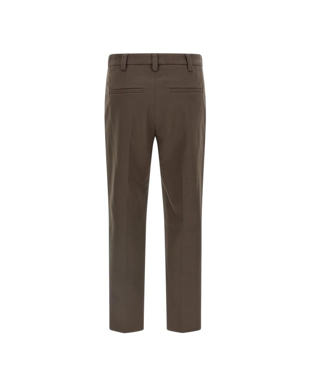 Brunello Cucinelli Brown Slim-Fit Trousers