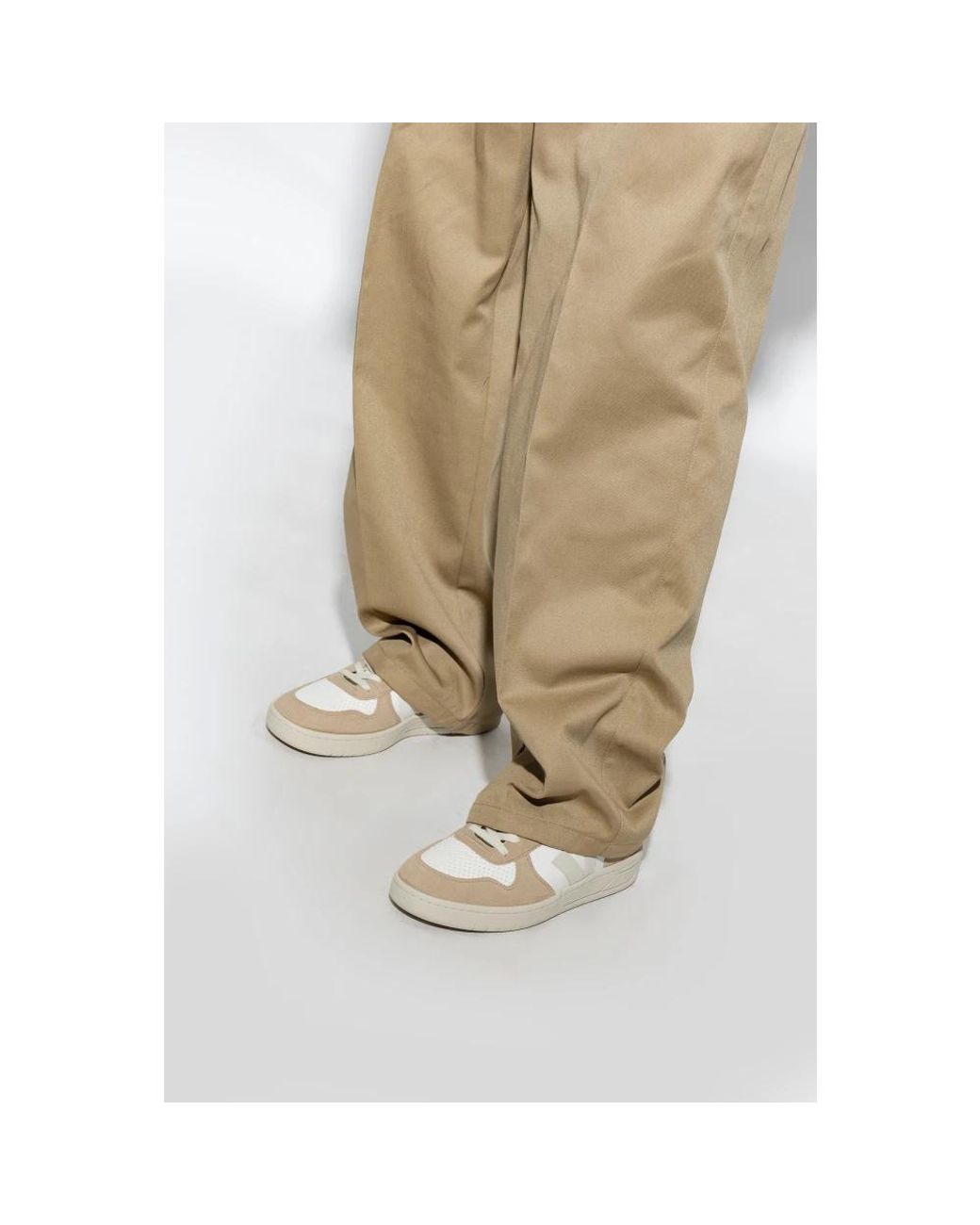 Veja Schoenen ,Wit ,Katoen V-10 Chromefree Leather Sneakers in het White voor heren