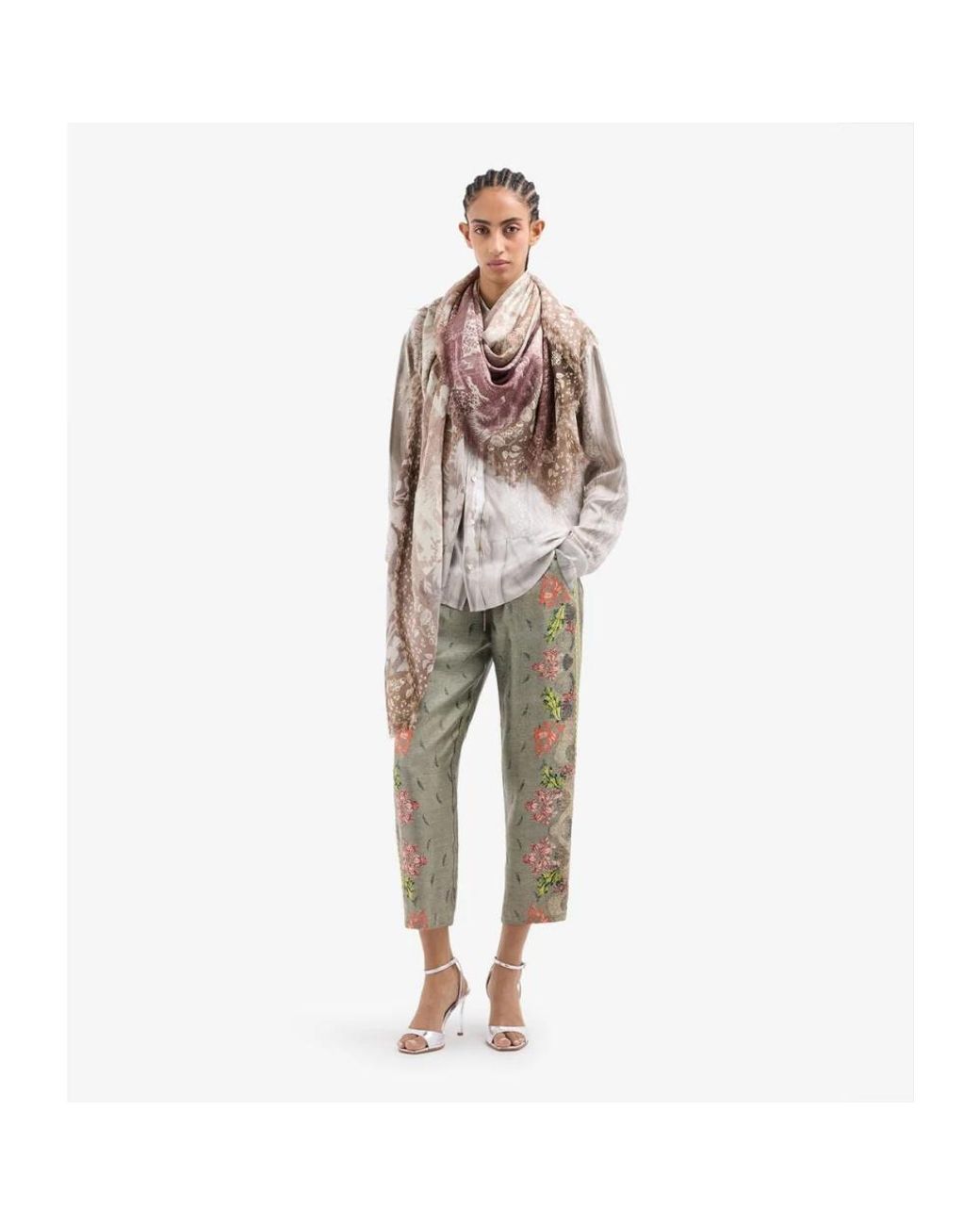 Pierre Louis Mascia Green Cropped Trousers