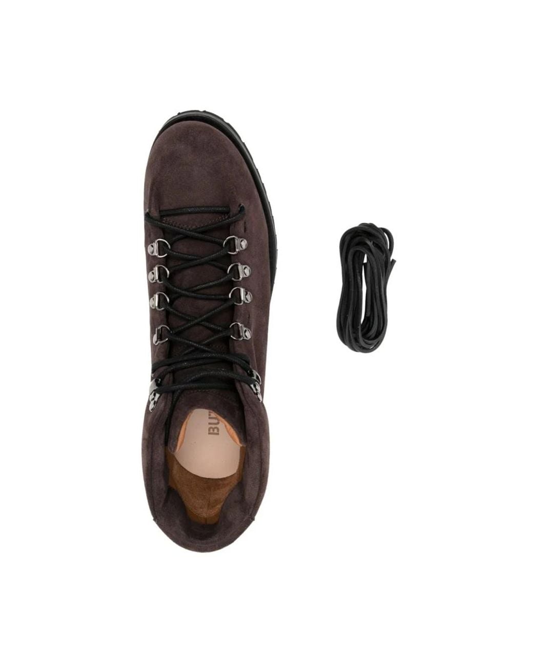 Buttero Black Lace-Up Boots for men
