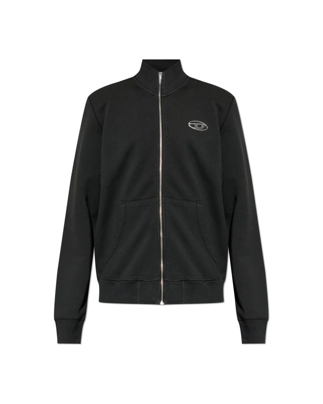 DIESEL Hoodies & Sweatvesten ,Zwart ,Katoen S-Ginn-Zip-Iod Sweatshirt in het Black voor heren
